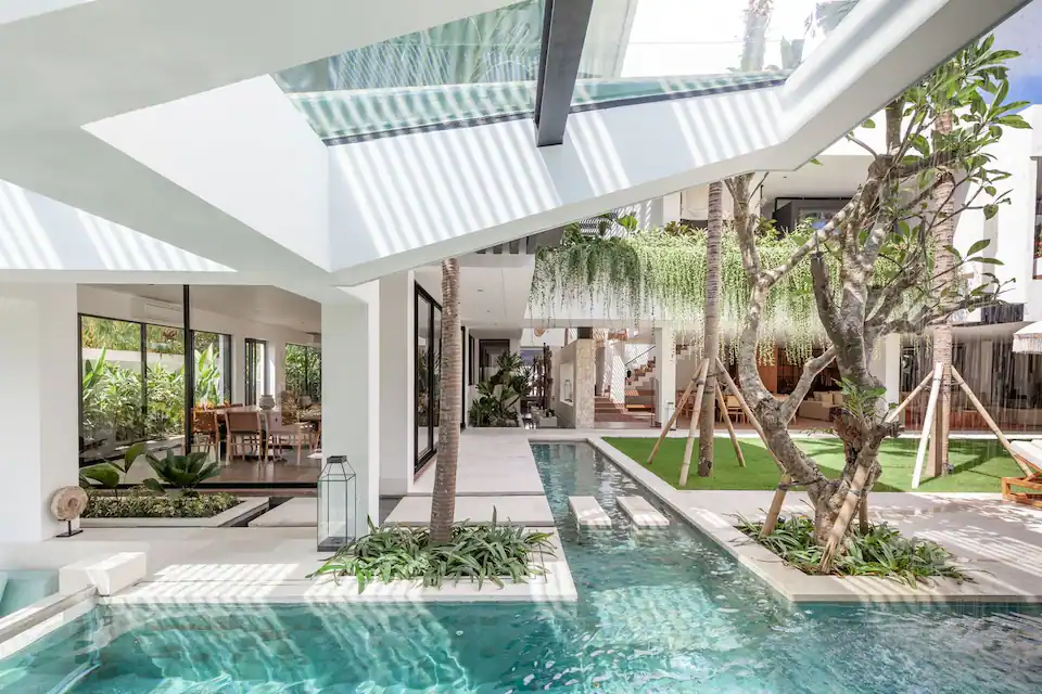 Villa Zeno Arete pool courtyard and recovery pavilion